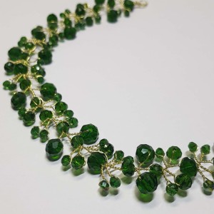 ریسه موی کریستالی سبز تیره مدل RSSB