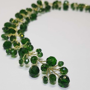 ریسه موی کریستالی سبز تیره مدل RSSB