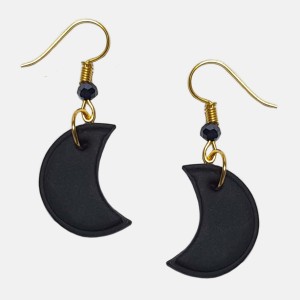 گوشواره طرح ماه مشکی مدل ERMHHB