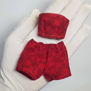 لباس عروسک باربی  طرح برگ قرمز  مدل BRB6RED ماه فام