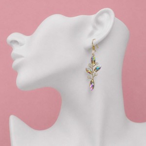 گوشواره ظریف هفت رنگ و طلایی مدل ER78R