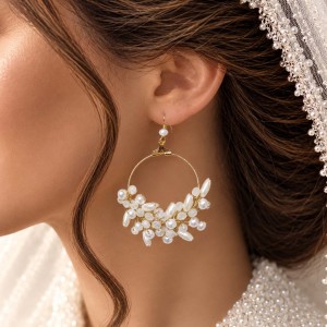 گوشواره مرواریدی سفید مدل MRV