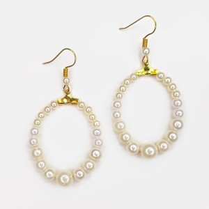 گوشواره مرواریدی سفید مدل BZMRV