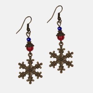 گوشواره طلایی دانه برف