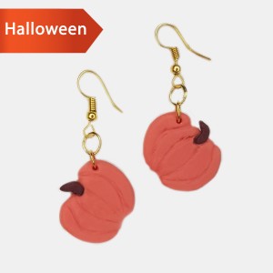 گوشواره نارنجی مدل کدو هالووین