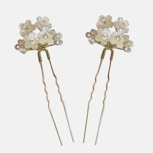 سنجاق شینیون سفید مدل SGL002WHT (بسته 2عددی)