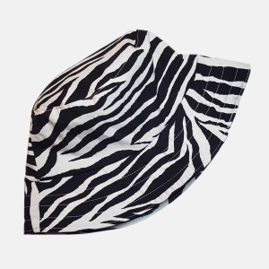 کلاه باکت هت زنانه و مردانه سیاه و سفید زبرا مدل HATZBR