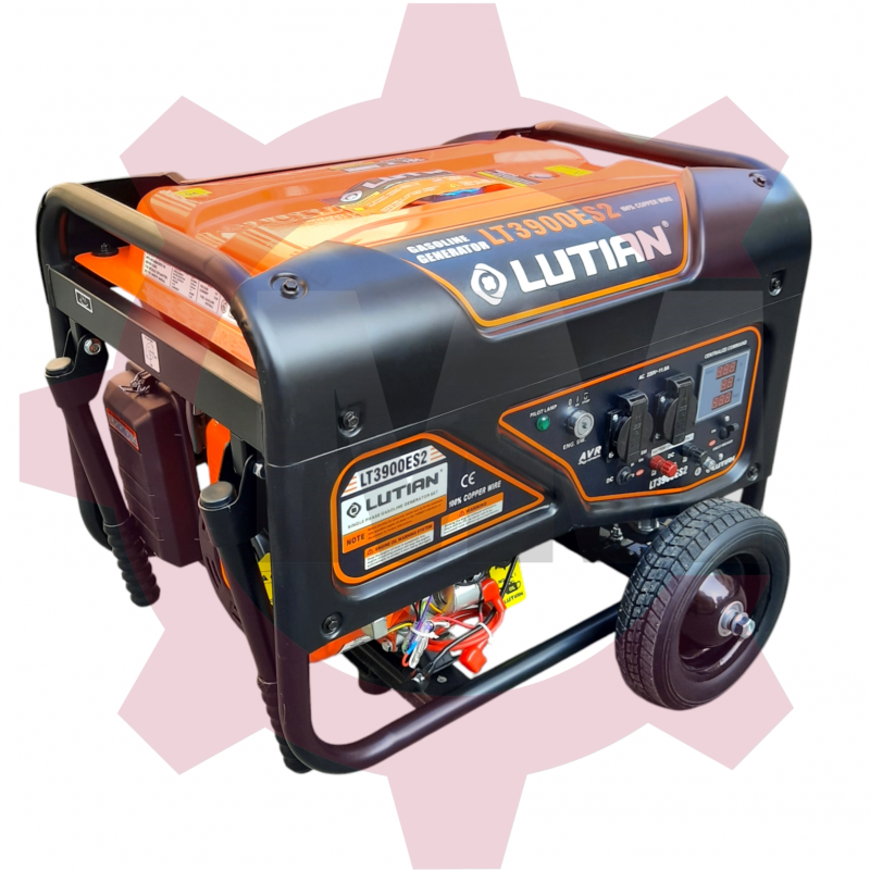 موتور برق 3.5 کیلو وات استارتی با چرخ و دسته لوتیان مدل LUTIAN LT3900ES2