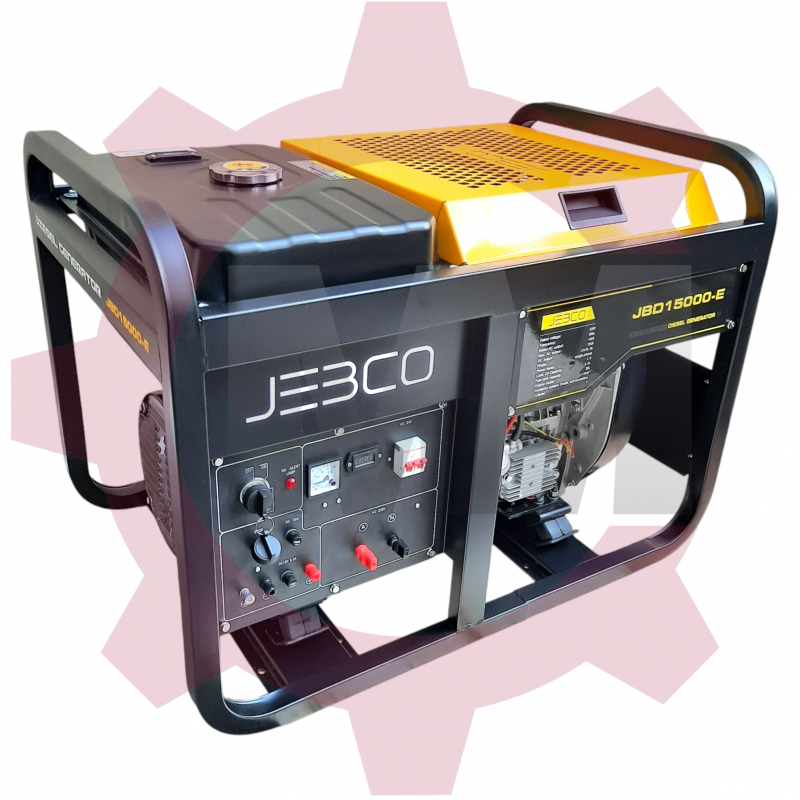 موتور برق 15 کیلو وات گازوئیلی دوسیلندر جبکو مدل JEBCO JBD15000E