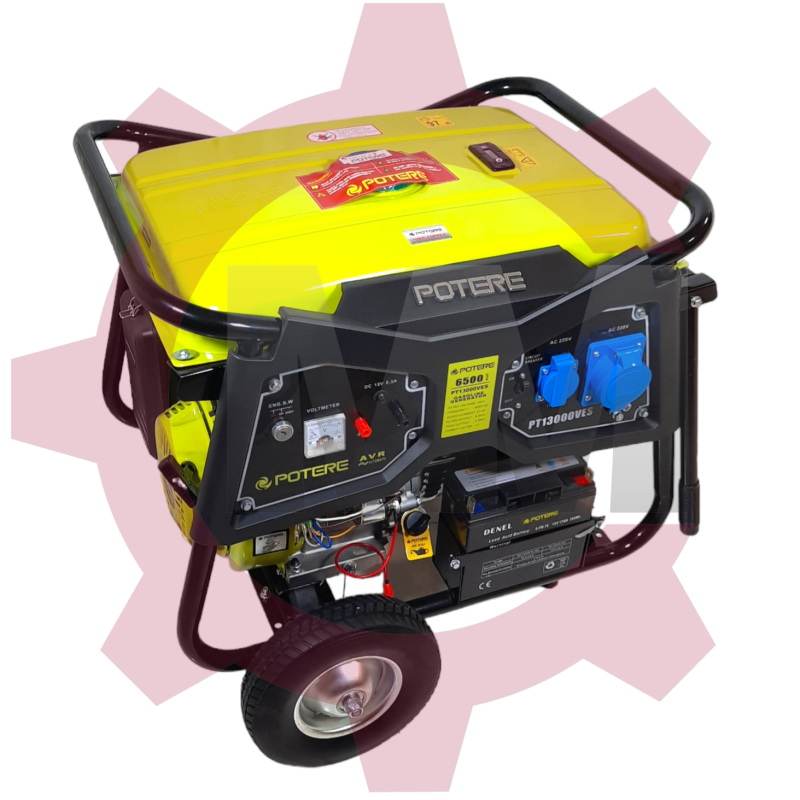 موتور برق 6.5 کیلو وات بنزینی پوتر مدل POTERE PT13000VES