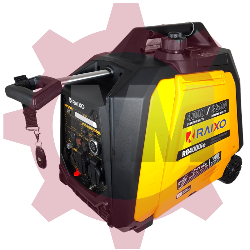 موتور برق 4 کیلو وات کیفی اینورتر (چرخ و دسته دار) ریموتی رایکسو مدل RAIXO RB4000ie