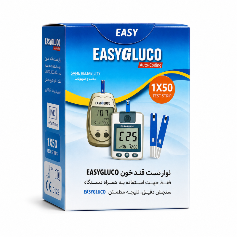 نوار قند ایزی گلوکو 50 عددی