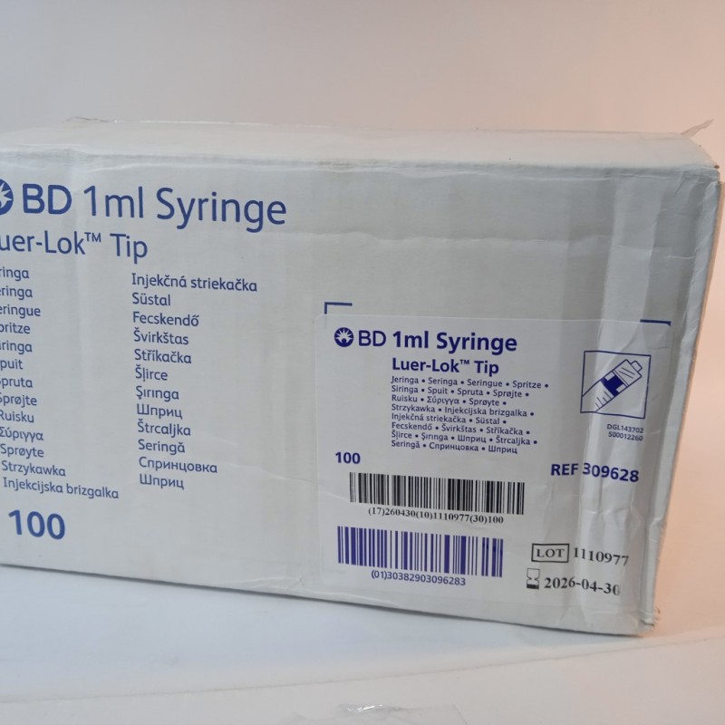 سرنگ انسولین BD شیشه ای  1 سی سی