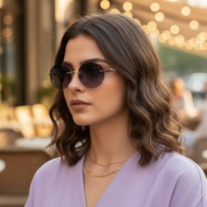 عینک آفتابی زنانه SWAROVSKI کد 5136 فریم‌لس