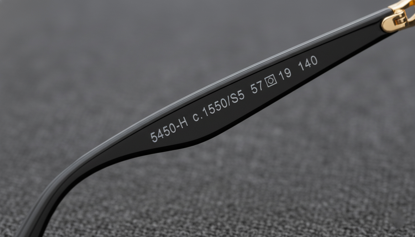 شماره سریال لیزری حک شده روی دسته برای تشخیص عینک شنل اصل