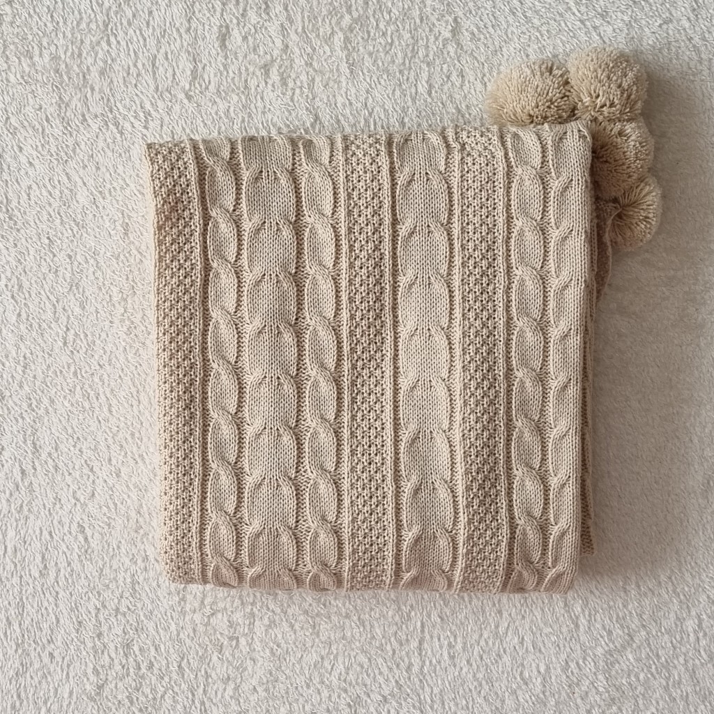 پتو بدون خز وبدون کلاه رنگ کرم