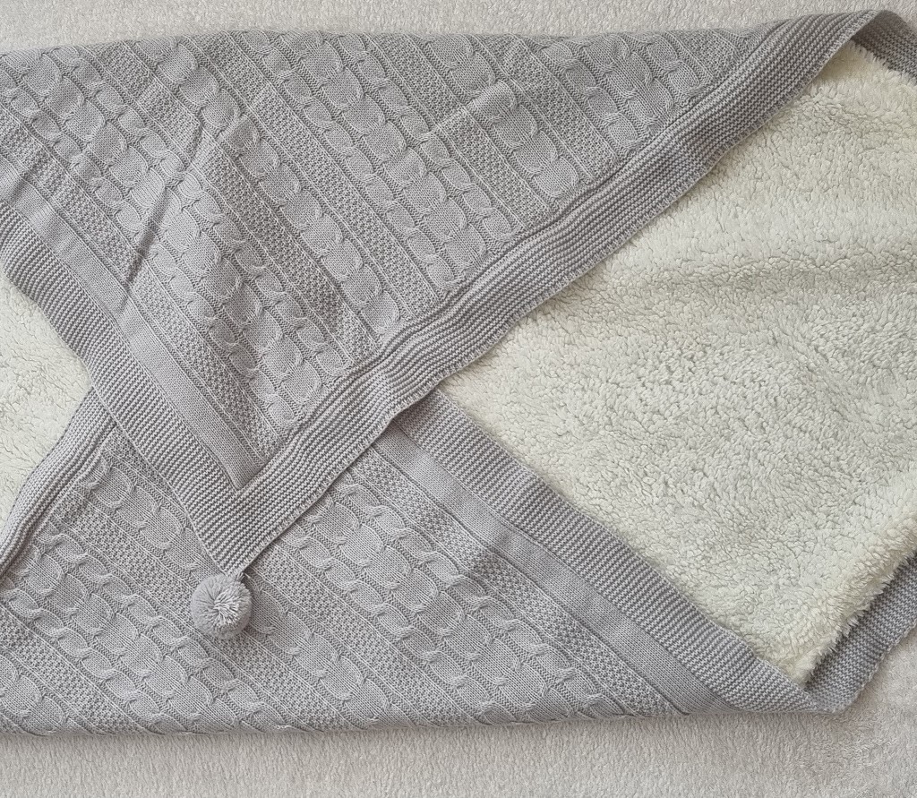 پتوی نوزادی خزدار طوسی