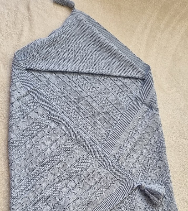 پتو نوزادی کلاهدار بدون خز