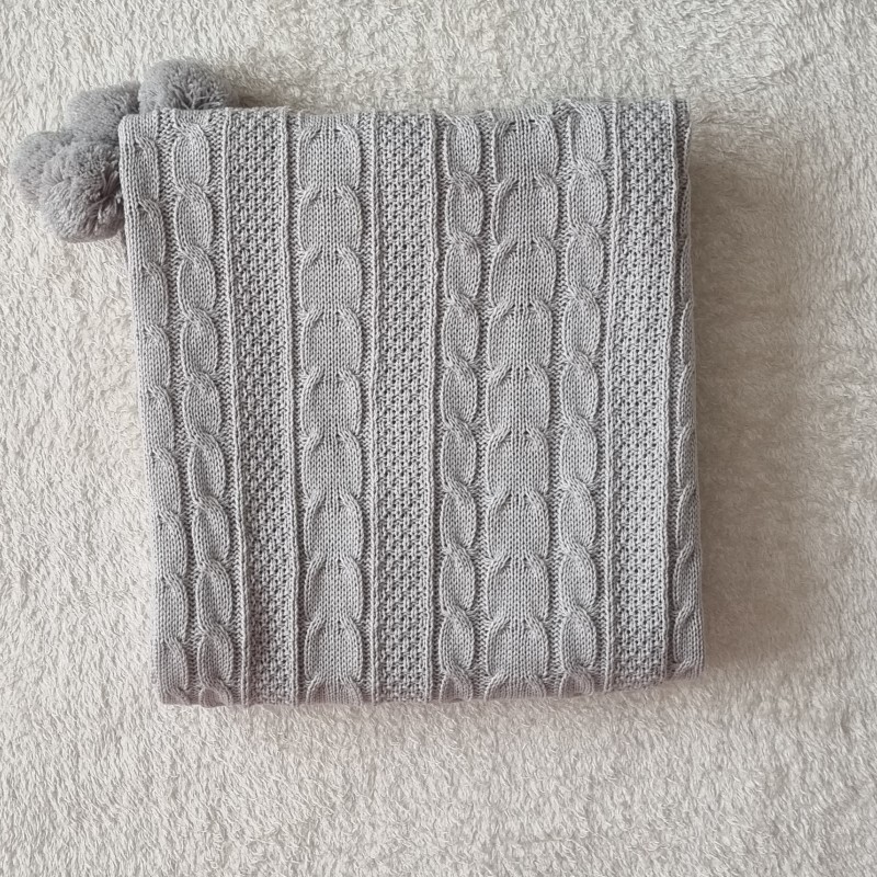 پتو بدون خز وبدون کلاه رنگ طوسی