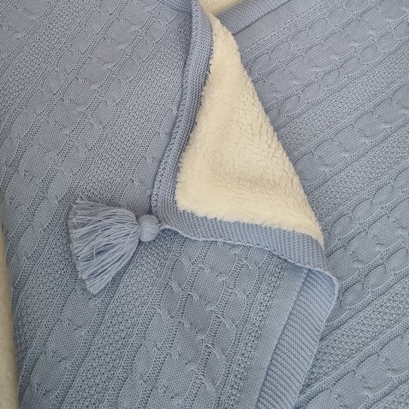 پتوی نوزادی  خزدار آبی