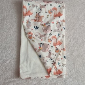 پتو مخمل طرح گل به سر