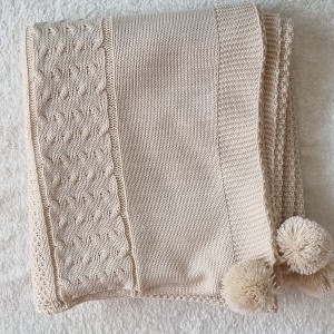 پتو بدون خز وبدون کلاه رنگ کرم