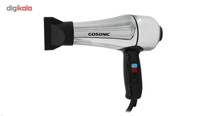 سشوار حرفه‌ای 1800 وات گوسونیک مدل GHD-229، موتور AC، وزن 892 گرم، دارای سری متمرکز‌کننده پهن با ویژگی حجم‌دهندگی، با قابلیت فناوری تولید یون، باد سرد