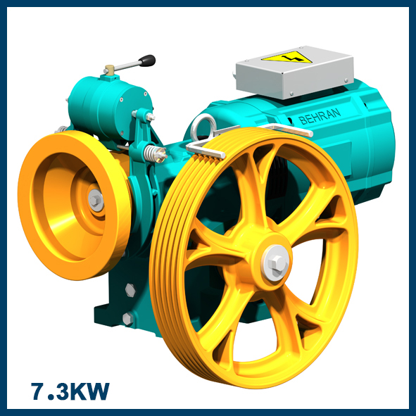 موتور آسانسور بهران مدل BL260 – موتور آسانسور7.3 کیلووات تک سرعته(3VF ) -سرعت 1.6 m/s