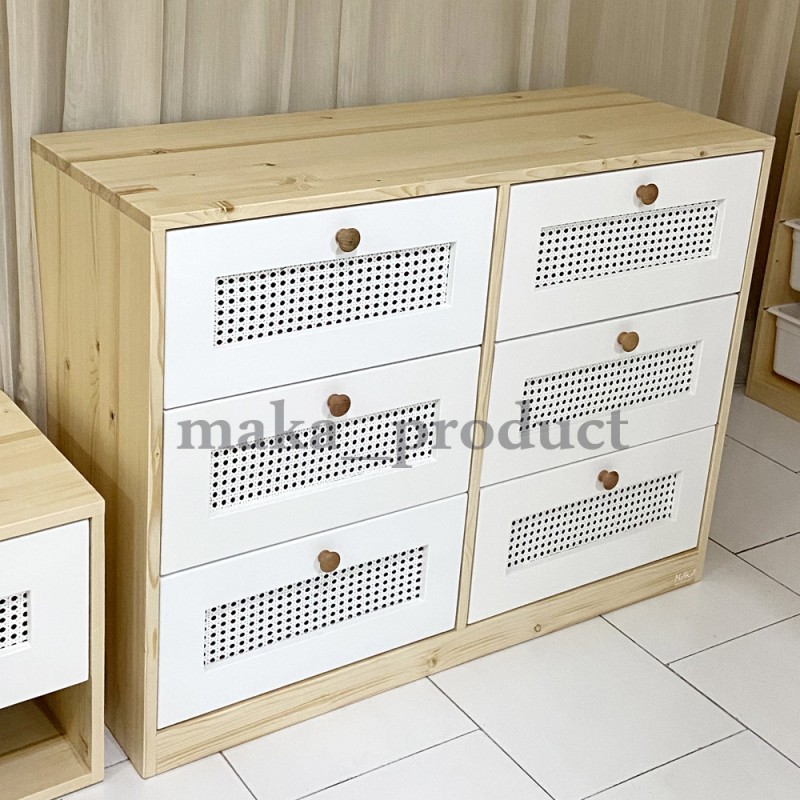 دراور چوبی کودک مدل رافیا