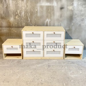 دراور چوبی کودک مدل رافیا