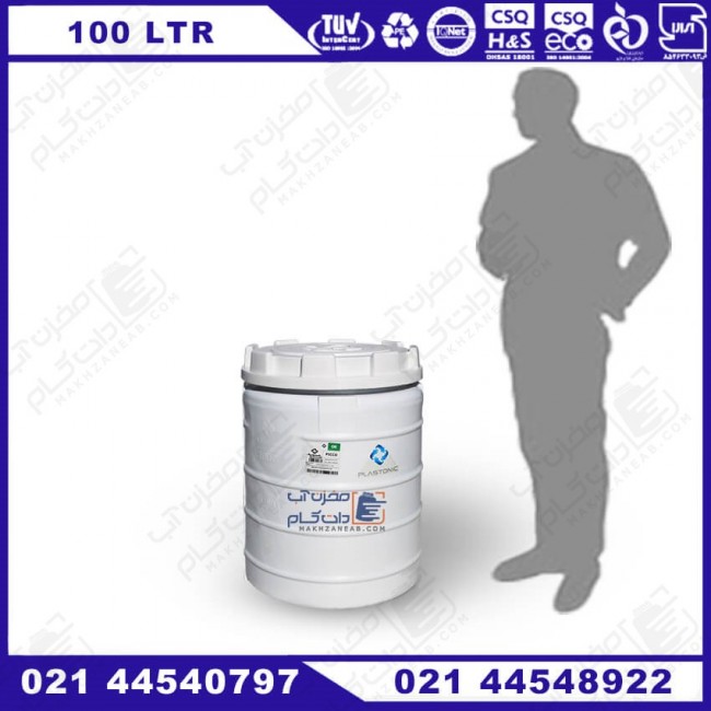 مخزن پلی اتیلن 100 لیتری عمودی تک لایه