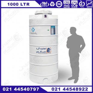 مخزن 1000 لیتری پلی اتیلن عمودی بلند تک لایه