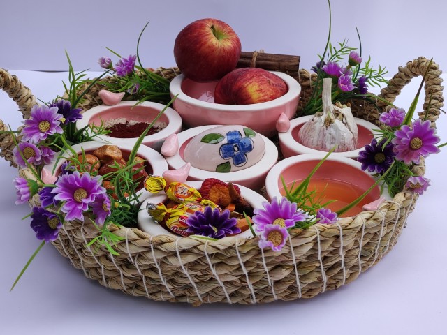 هفتسین سرامیکی دست ساز طرح نازی