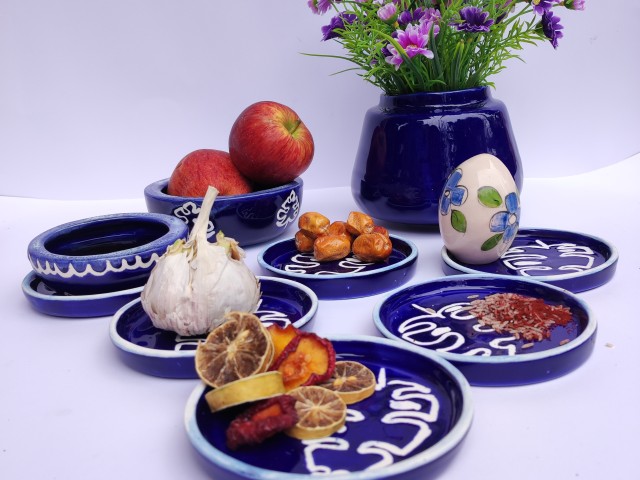 هفتسین سرامیکی دست ساز طرح کبود