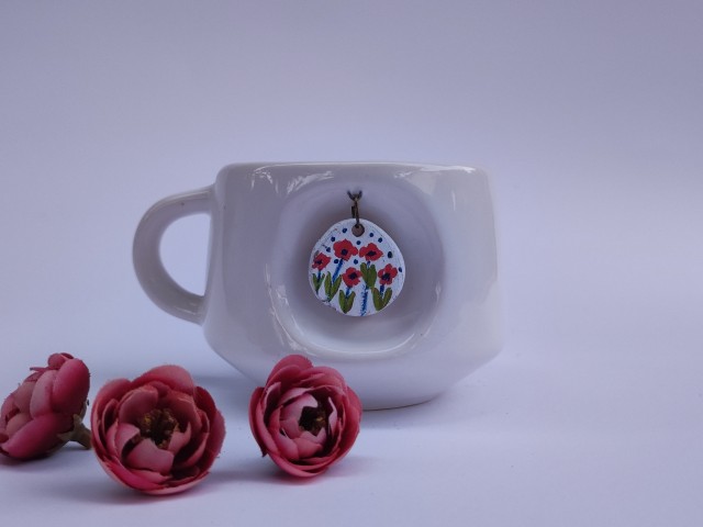 فنجان قهوه سرامیکی سفید آویزدارمدل ژیان