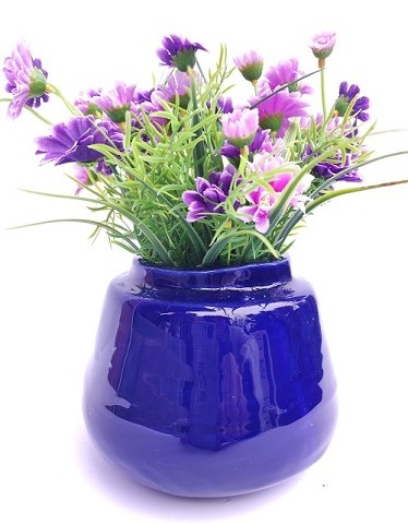 گلدان سرامیکی  دست ساز مدل لاجورد