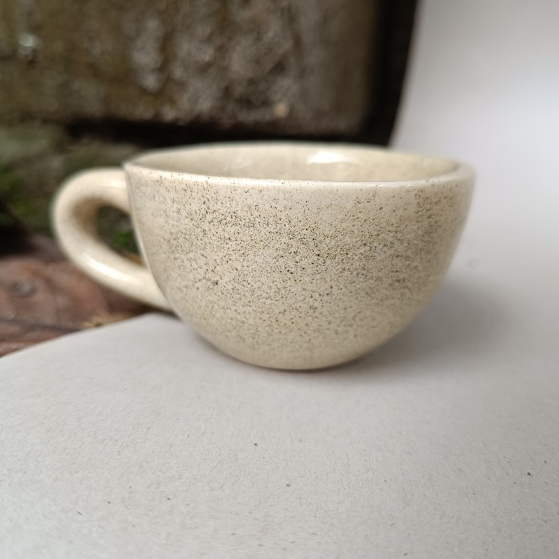 فنجان اسپرسو تک رنگ کرم خاکی 65 میل طرح khaki ست 6 عددی سرامیکی