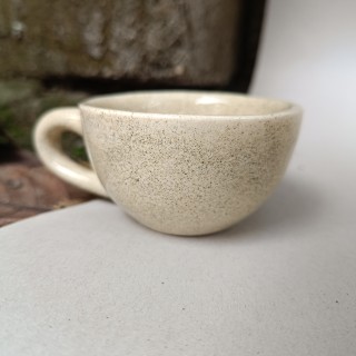 فنجان اسپرسو تک رنگ کرم خاکی 65 میل طرح  khaki  ست 6 عددی سرامیکی