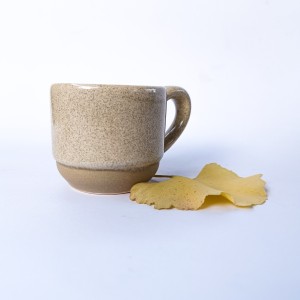 فنجان اسپرسو رنگ خاکی مدل خاک (khak)  ست 4 عددی سرامیکی