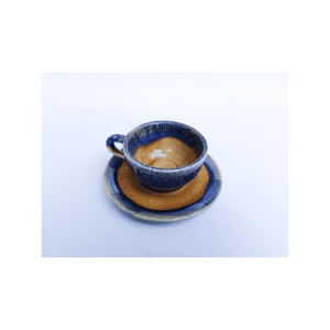 فنجان نعلبکی اسپرسو ماکیاتو دبل رنگ نارنجی عسلی مدل iron