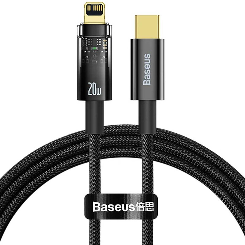 کابل شارژ سریع تایپ سی به لایتنینگ 20 وات یک متری بیسوس CATS000001