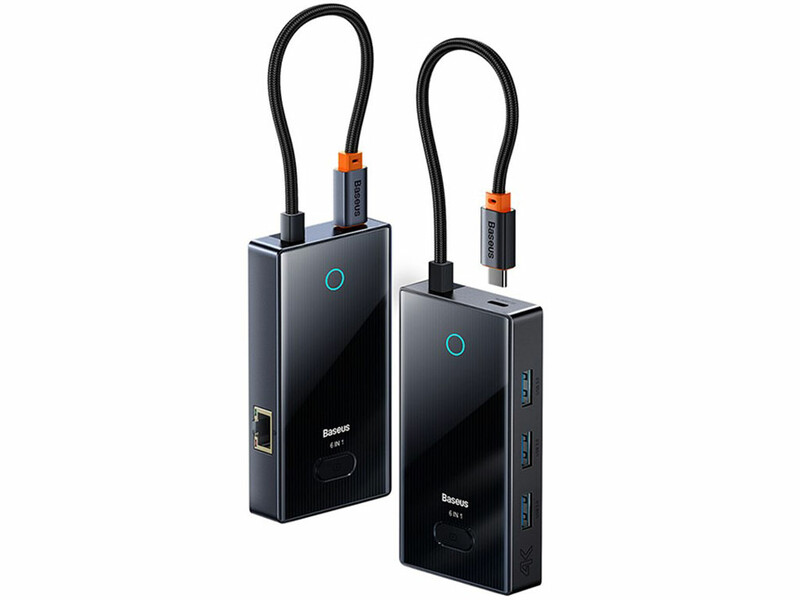 هاب تایپ سی 6 پورت فلزی بیسوس Baseus Focus Series 6 Port Type-C Hub Adapter WKYY030213