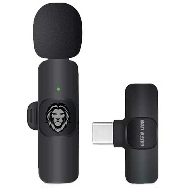 میکروفون بی سیم یقه‌ای تایپ سی گرین GNSOLOWMICBK