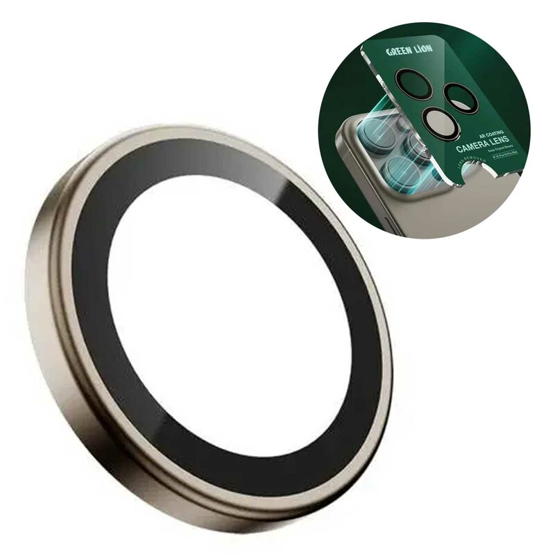 گلس محافظ لنز دوربین آیفون 16 پرو و آیفون 16 پرومکس گرین GNULLNSS16PMGD