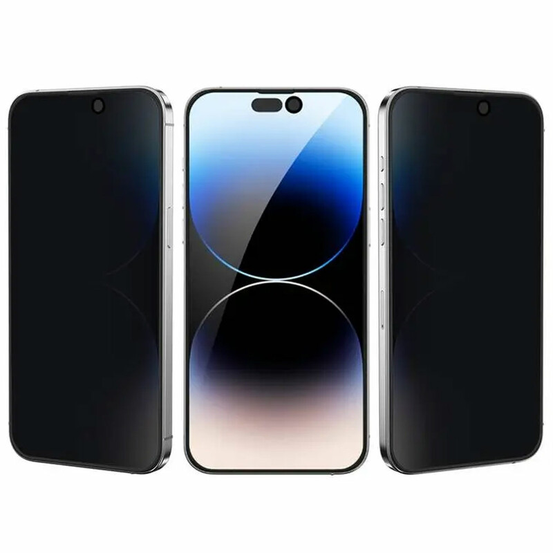 گلس حریم شخصی آیفون 14، 13 و 13 پرو سه بعدی گرین GN3DSPY14