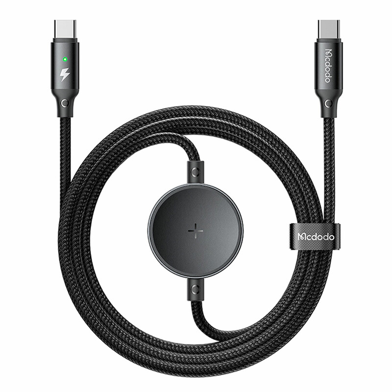 کابل تایپ سی به تایپ سی و شارژر وایرلس گلکسی واچ توان 60 وات 1.5 متری مک دودو CA-417