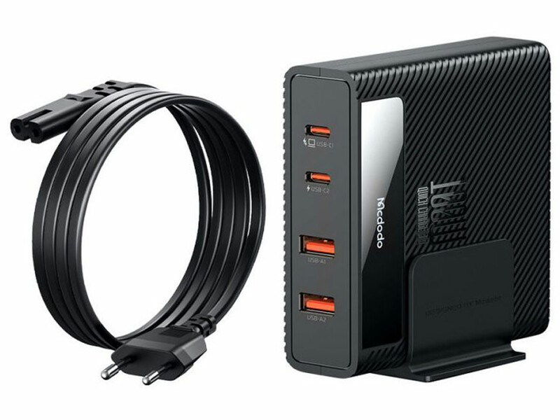 شارژر دیواری فست چندکاره تایپ سی و یو اس بی با توان 100 وات مک دودو Mcdodo CH-1802 Charger Station GaN 100W