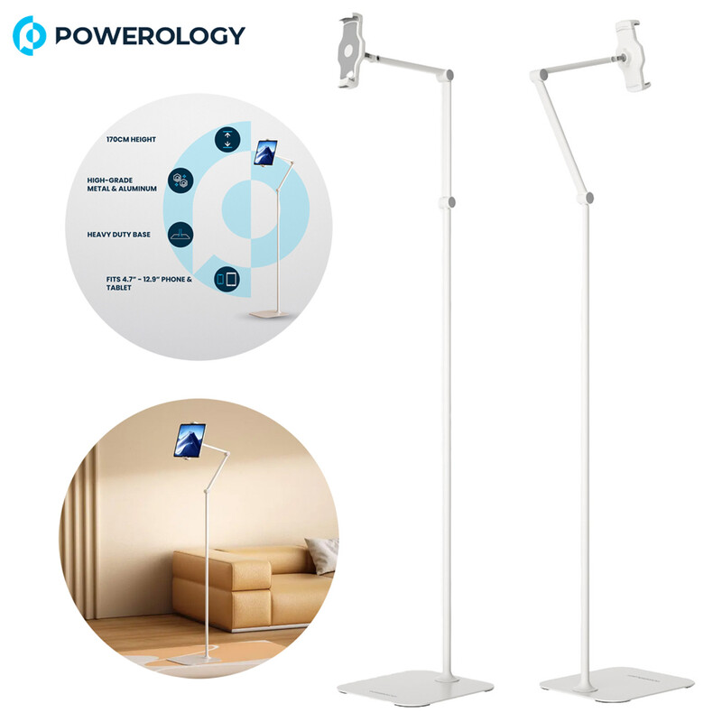 هولدر موبایل و تبلت فلزی بازو بلند 170 سانتی متری پاورولوژی PTBS170WH