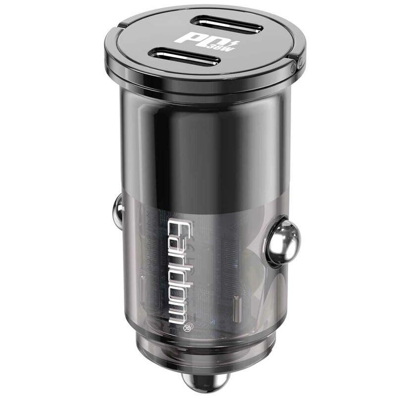 شارژر فندکی فست شارژ ماشین تایپ سی 36 وات ارلدام CC45