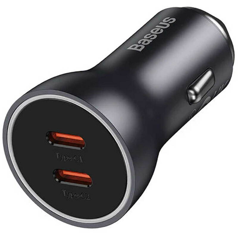 شارژر فندکی فست شارژ ماشین تایپ‌سی 60 وات بیسوس CGJM000213